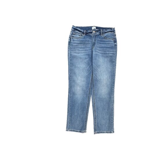 Time And Tru Straight Leg Women's size 12 Medium Wash Blue Denim Jeans - Picture 1 of 4